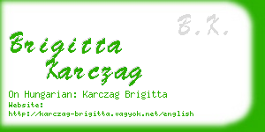 brigitta karczag business card